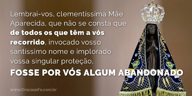 oração de nossa senhora aparecida